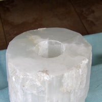 Selenite Candle Holder