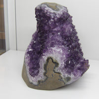 Amethyst Druzy Cut Base 3.6 lbs – deep purple crystal cluster from Brazil