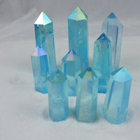 Aqua Aura Quartz Points (20 g- 80 g) (Choose Your Crystal)
