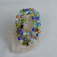 Beaded Bracelet with Flowers