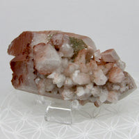 UV Reactive Chalcopyrite, Hematite & Calcite on Quartz | Mexico