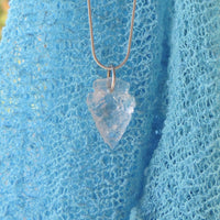 Clear Quartz Arrowhead Pendant