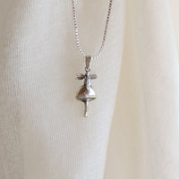 Sterling Silver Fairy on Mushroom Pendant