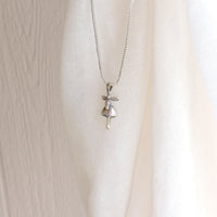 Sterling Silver Fairy on Mushroom Pendant