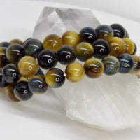High-Quality Mixed Tiger’s Eye Bracelet | 10mm Natural Gemstone Beads