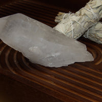 Large healing quartz point for manifestation and energy cleansing