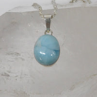 Natural Larimar Sterling Silver Pendants | Choose Your Piece