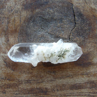 Lemurian quartz point with companion growth