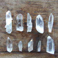 Lemurian quartz crystal showing natural surface lines