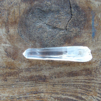 Lemurian quartz point with natural formation lines