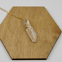 14K gold-filled chain and wrap lemurian seed necklace