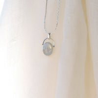 Reversible Moonstone and Labradorite Pendant