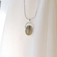 Reversible Moonstone and Labradorite Pendant