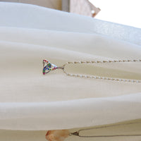 Sterling Silver Multi-Colored Triquetra Pendant
