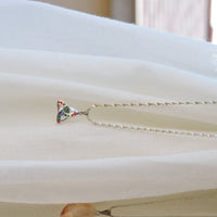 Sterling Silver Multi-Colored Triquetra Pendant