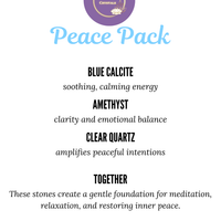 Peace Pack Crystal Bundle | Blue Calcite, Amethyst & Clear Quartz