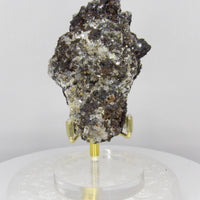 Piece A: Metallic Pyrolusite collector specimen with sparkling druzy crystals from Mapimí, Durango, Mexico.