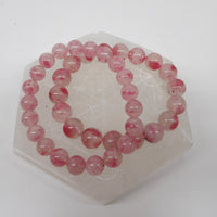 Rhodonite in Quartz Bracelets