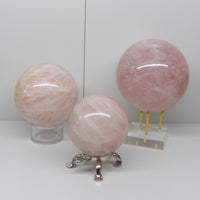 Three Genuine Rose Quartz Spheres - Scottsdale, AZ
