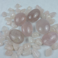 rose quartz palm stones