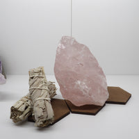 Natural Rose Quartz flame