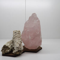 Beautiful large rose quartz flame