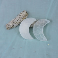 Selenite Crescent Moon $12 (Each) Choose Your Crystal