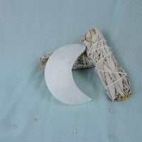 Selenite Crescent Moon $12 (Each) Choose Your Crystal