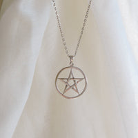 Sterling Silver Pentacle Pendant