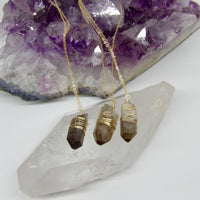 Smoky Quartz point necklace