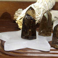 Smoky Quartz Points – Polished & Rough