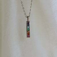 Sterling Silver Chakra Multi-Stone Pendant
