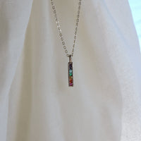 Sterling Silver Chakra Multi-Stone Pendant