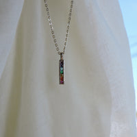 Sterling Silver Chakra Multi-Stone Pendant
