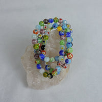Tri Mille Fiore Style 3 Strand Stretch Bracelet (Price Per Piece)