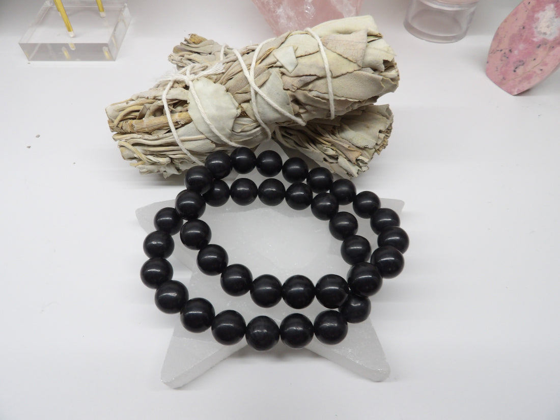 Shungite stretch bracelet 10mm beads