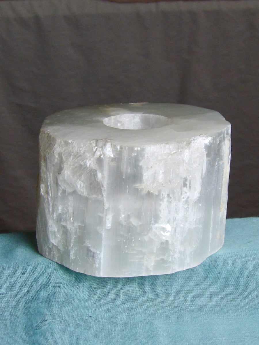 Selenite Candle Holder