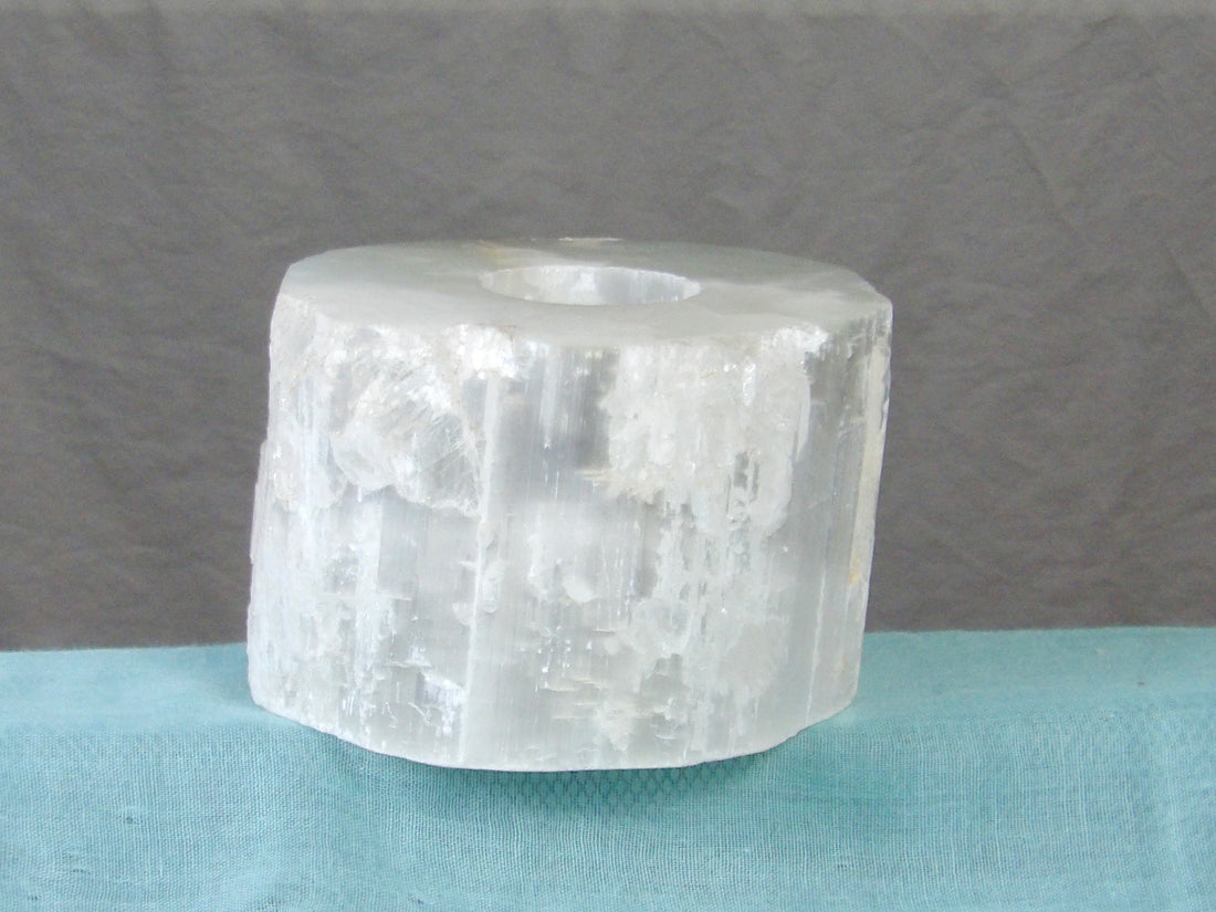 Selenite Candle Holder