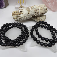 Natural Shungite beaded bracelets