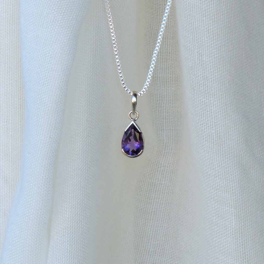 Amethyst Teardrop Pendant