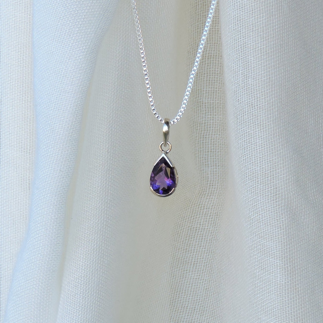 Amethyst Teardrop Pendant