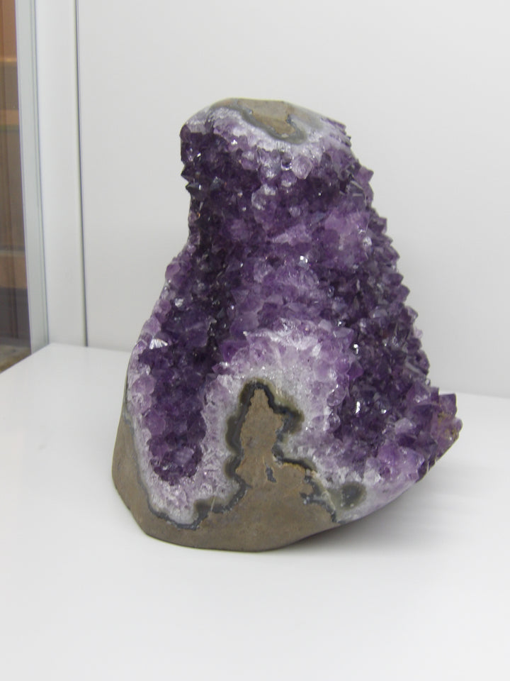 Amethyst Druzy Cut Base 3.6 lbs – deep purple crystal cluster from Brazil