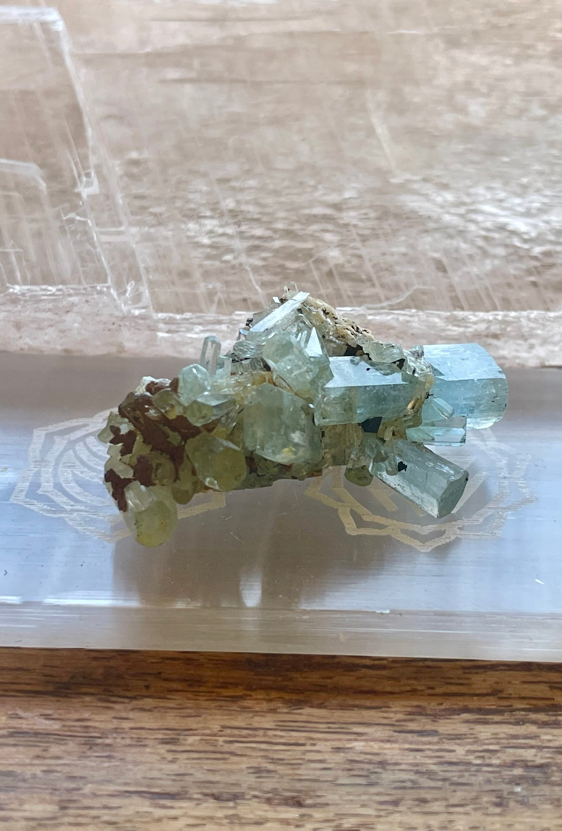 Aquamarine with Black Tourmaline Specimen | Erongo, Namibia