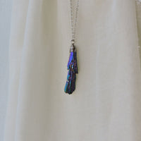 Peacock Aura Kyanite Pendant