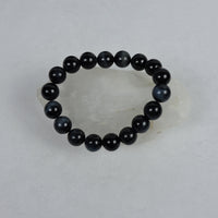 10mm Beaded Blue Tiger's Eye Bracelet