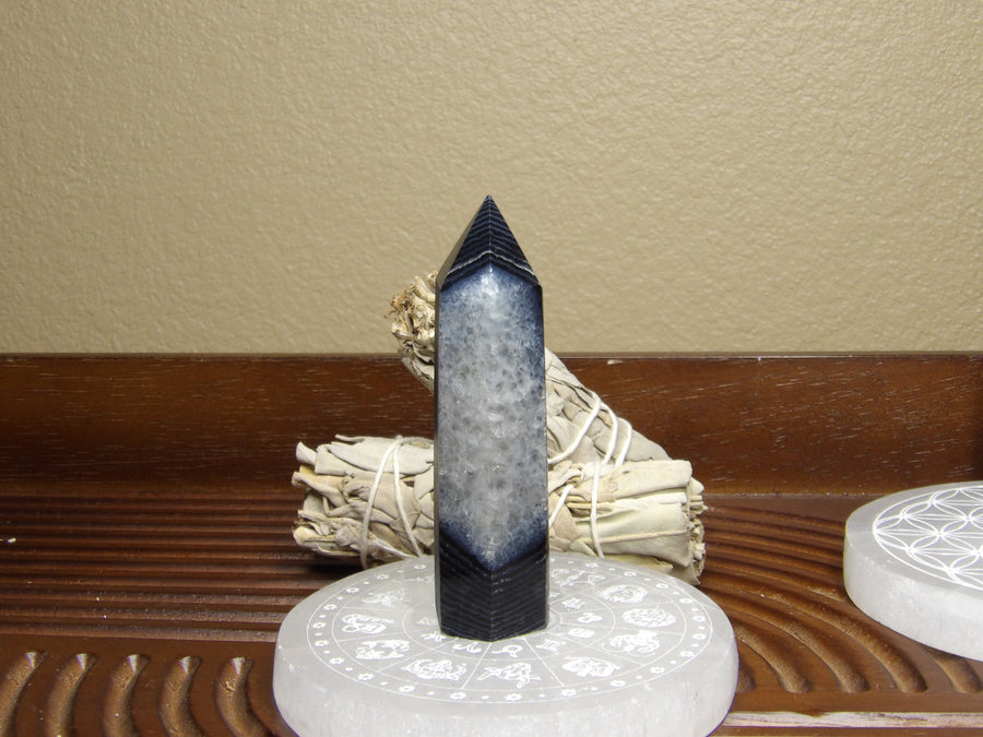 Black Agate Points – Polished (3.5”–4”)