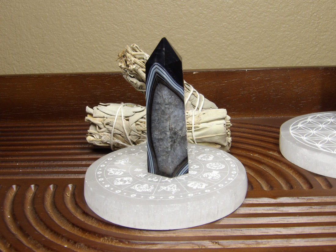 Black Agate Points – Polished (3.5”–4”)