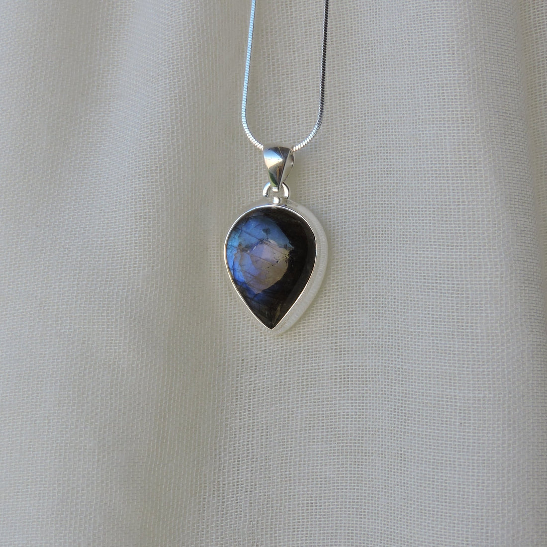 Tear Drop Shaped Labradorite Pendant