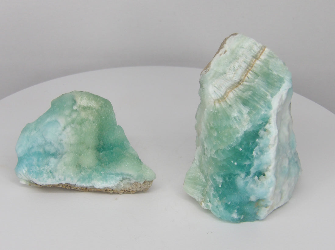  raw Blue Aragonite specimens from Pakistan 