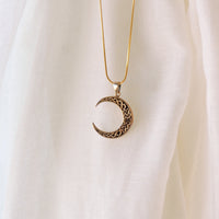 Bronze Crescent Moon Pendant